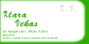 klara vekas business card
